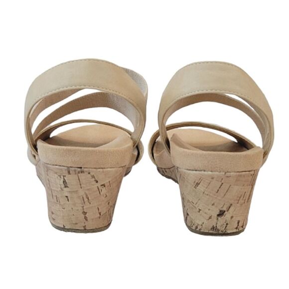 Life Sride Marina Bone Comfort Footbed Strappy Slip-on Wedge Sandals Size 7.5W - Picture 5 of 10